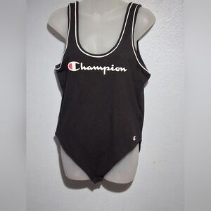 Champion Black Bodysuit with Racerback Design